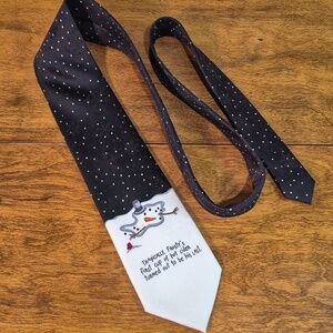 JINGLE BELLS Christmas Melting Snowman Novelty Necktie Tie